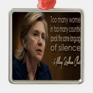 Hillary Clinton Women R Anonyme Geschenke & T-Shir Silbernes Ornament