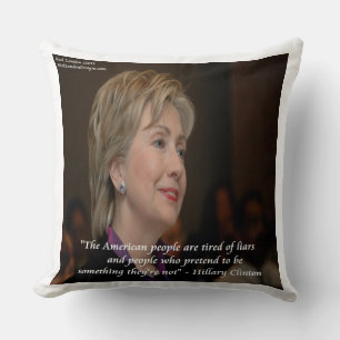 Hillary Clinton Wütende Amerikaner Zitat Wurf Kiss Kissen