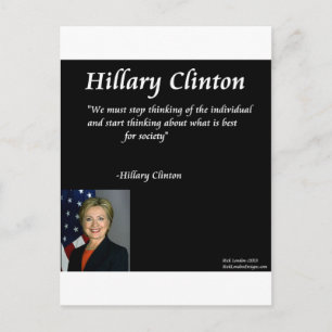 Hillary Clinton Zitat "Individuals" Postkarte