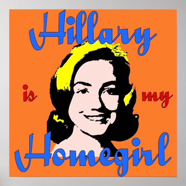Hillary est mon affiche de fille à la maison (Devant)