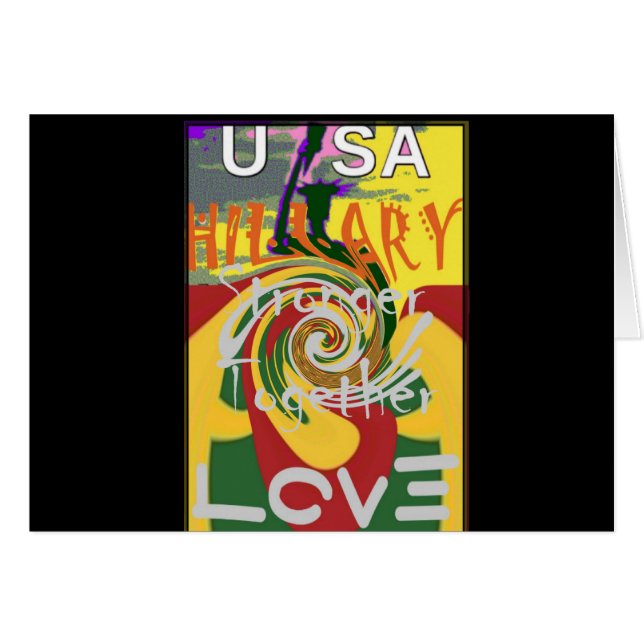 Hillary États-Unis Président Stronger Together red (Devant horizontal)