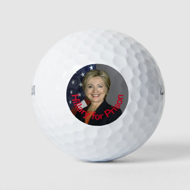 Hillary for Prison Golf Balls Golfball (Vorderseite)