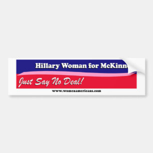 Hillary-Frau für McKinney - sagen Sie einfach nei Autoaufkleber