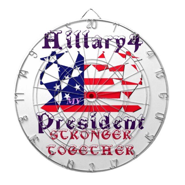 Hillary für den US-Präsidenten Wir sind enger zusa Dartscheibe (vorne)