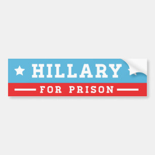 Hillary für Gefängnis Autoaufkleber