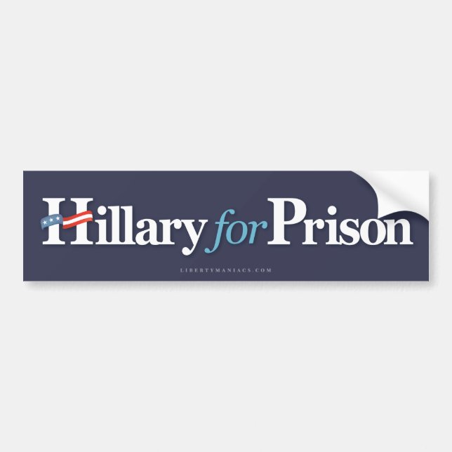 Hillary für Gefängnis Autoaufkleber (Vorne)