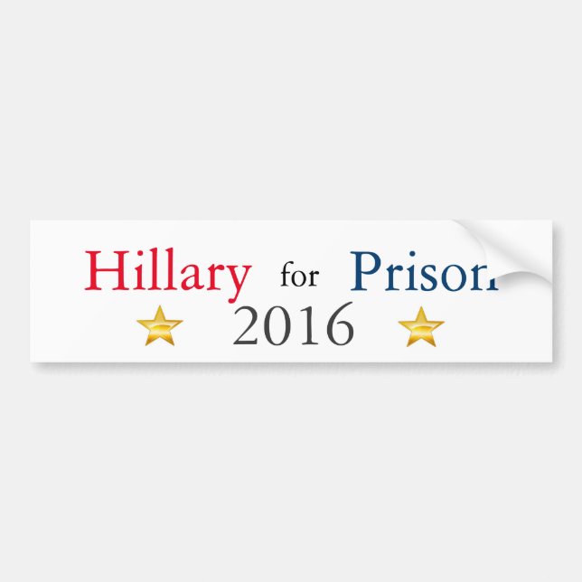 Hillary für Gefängnis-Autoaufkleber 2016 Autoaufkleber (Vorne)