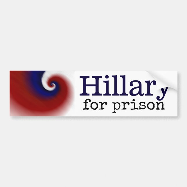 Hillary für Gefängnis-Autoaufkleber Autoaufkleber (Vorne)