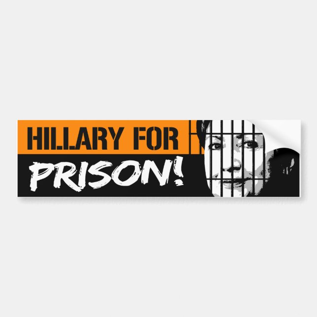Hillary für Gefängnis - Konservativer - Autoaufkleber (Vorne)