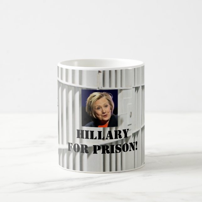 Hillary für Gefängnis-Tasse Kaffeetasse (Mittel)