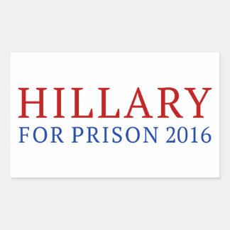 Hillary für Haft Rechteckiger Aufkleber