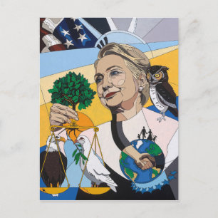 Hillary für Präsident 2016 Postkarte