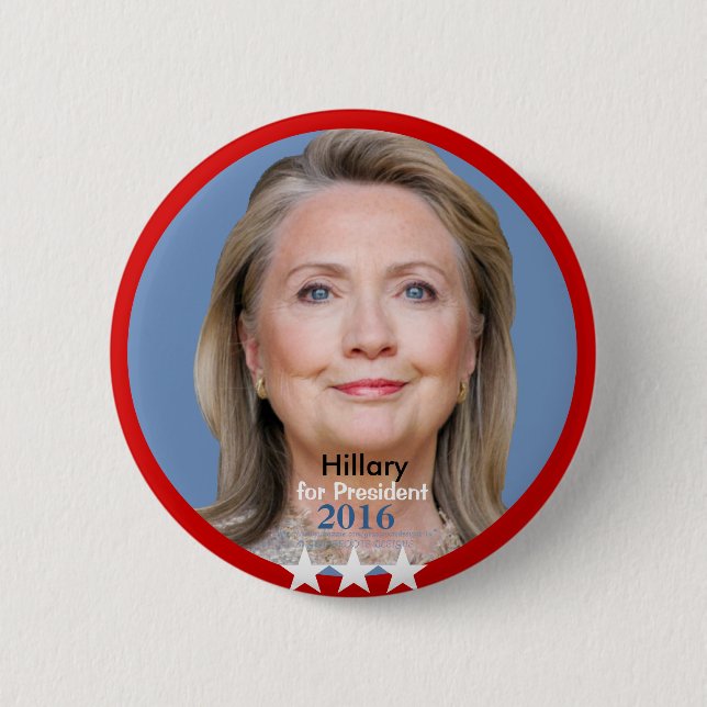 HILLARY für Präsidenten 2016 Button (Vorderseite)