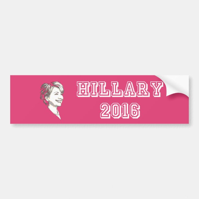 Hillary für Präsidenten Autoaufkleber 2016 (Vorne)