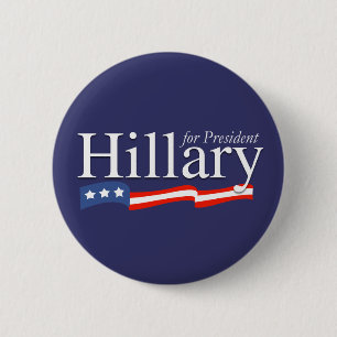 Hillary für Präsidenten Buttons u. Aufkleber