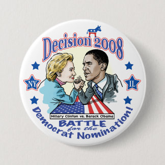 Hillary gegen Obama-Knopf Button