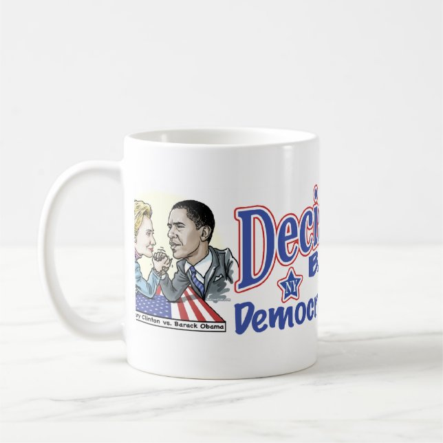 Hillary gegen Obama-Tasse Kaffeetasse (Links)