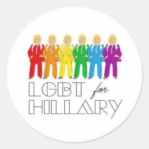 Hillary Hosenanzug Stolz - LGBT für Hillary - Runder Aufkleber