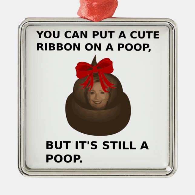 Hillary Kack Silbernes Ornament (Vorne)