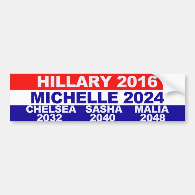 Hillary, Michelle, Chelsea, Sasha, Malia Autoaufkleber (Vorne)