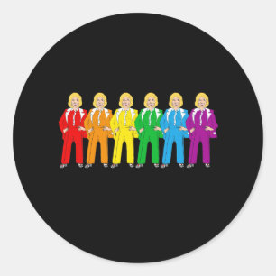 Hillary Pantsuit Pride - Runder Aufkleber