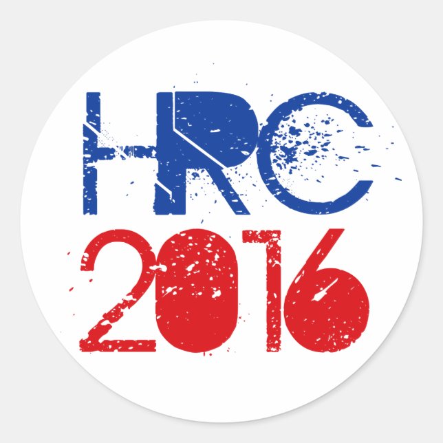 Hillary Rodham Clinton 2016 Runder Aufkleber (Vorderseite)