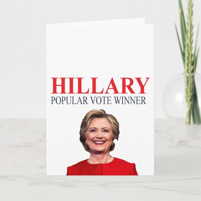 Hillary, Sieger der Stimmenmehrheit! Karte (Vorderseite)