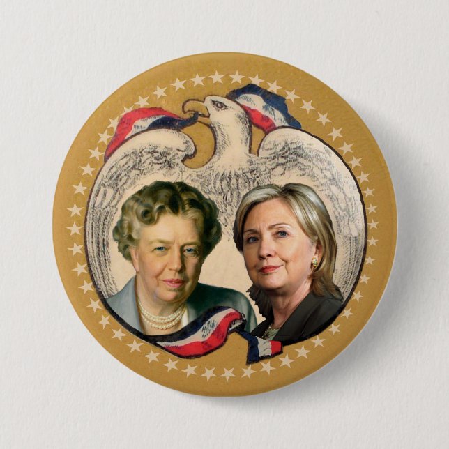 Hillary u. ihre Heldin Button (Vorderseite)
