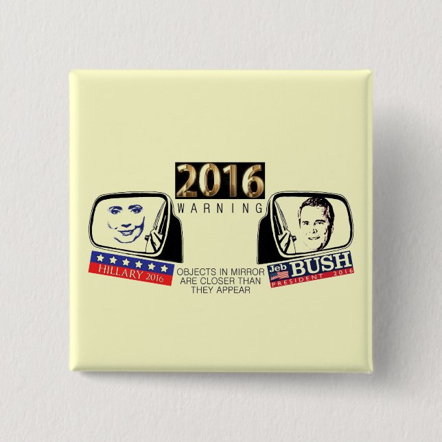 Hillary u. Jeb 2016 Button (Vorderseite)