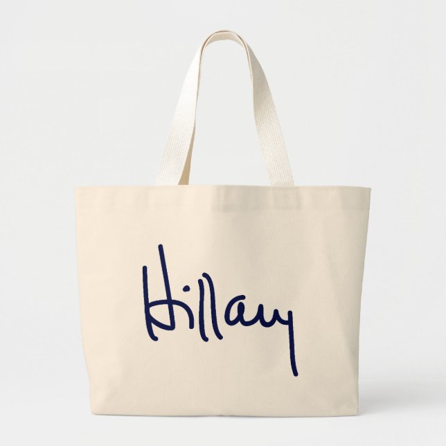 Hillary-Unterzeichnungs-Tragetaschen Jumbo Stoffbeutel (Vorne)