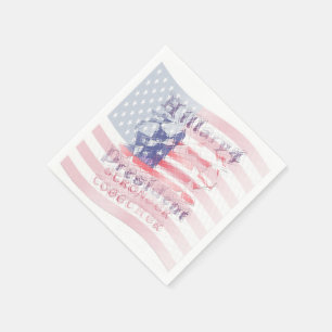 Hillary USA Flag Country Napkins Serviette