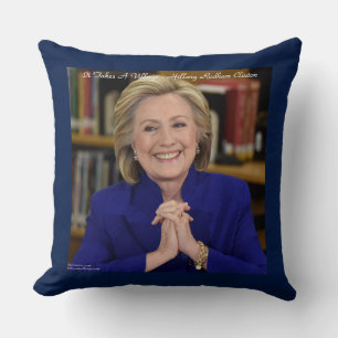 Hillary & Village Zitat 20x20 Baumwoll-Wurfkissen Kissen