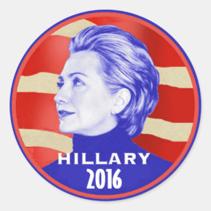 Hillaryaufkleber 2016 runder aufkleber