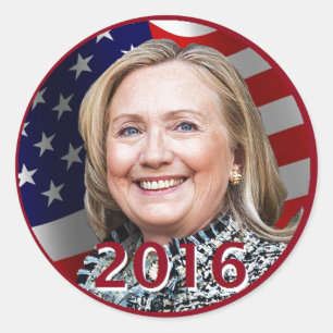 Hillaryaufkleber 2016 runder aufkleber