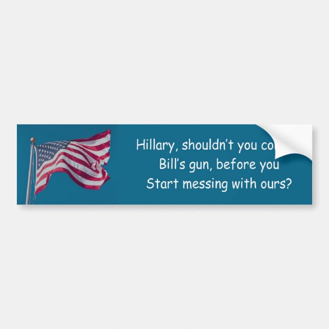 Hillarys Gewehr-Kontrolle raten Autoaufkleber (Vorne)