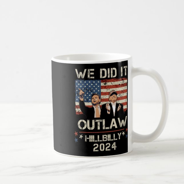 Hillbilly 2024 Trump Vance Wir haben es verboten Kaffeetasse (Rechts)