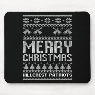 Hillcrest Patriots Logo Frohe Weihnachten Ugly Swe Mousepad
