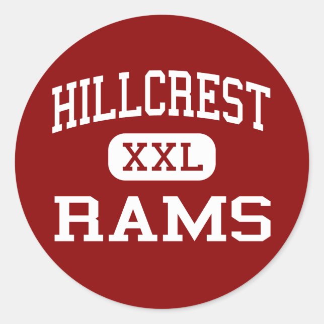 Hillcrest - Rams - High - Simpsonville Runder Aufkleber (Vorderseite)