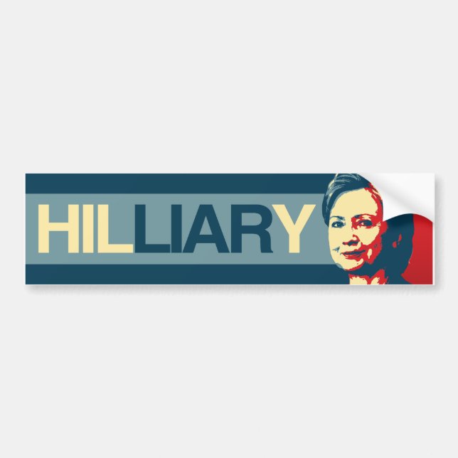 HILLIARY - Anti-Hillary-Propaganda - - Autoaufkleber (Vorne)