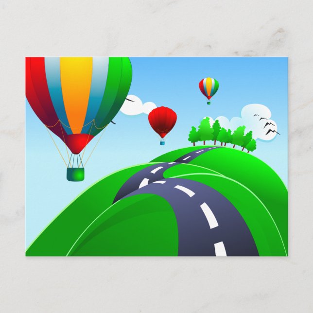 Hillige Straße mit Ballons, Postkarte (Vorderseite)