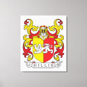 Hillis Familienwappen Leinwanddruck