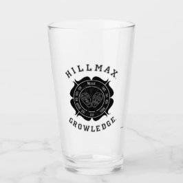 Hillmax Growlege Logo Schwarz-weiß Pint Glass Glas