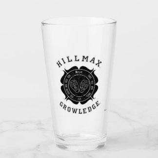 Hillmax Growlege Logo Schwarz-weiß Pint Glass Glas