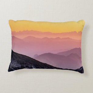 Hills Landschaft Regenbogenfarben Motivation Zitat Dekokissen