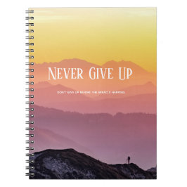 Hills Landschaft Regenbogenfarben Motivation Zitat Notizblock