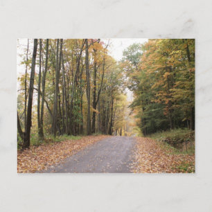 Hills of Upstate NY in the fall carte postale
