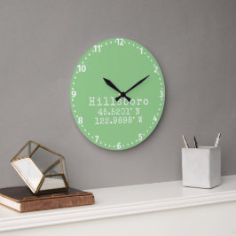 Hillsboro Oregon Latitude Longitude Große Wanduhr