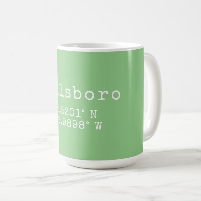 Hillsboro Oregon Latitude Longitude Kaffeetasse (VorderseiteRechts)