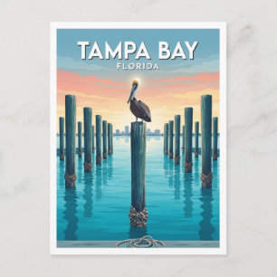 Hillsborough Bay-Uferpromenade, Tampa Florida Reis Postkarte