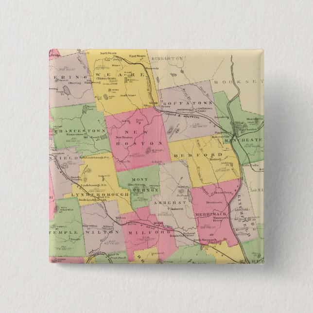 Hillsborough-Landkreis Button (Vorderseite)